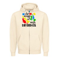 Sandshell the magic is in our differences Zipper Hoodie - CowhideDigitalArt