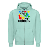 Seafoam the magic is in our differences Zipper Hoodie - CowhideDigitalArt
