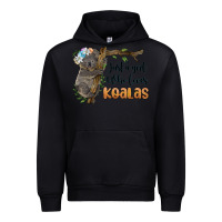 Black just a girl who loves koalas Urban Hoodie - BarkalooDesign