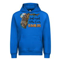 Cobalt just a girl who loves koalas Urban Hoodie - BarkalooDesign