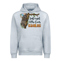 Heather Grey just a girl who loves koalas Urban Hoodie - BarkalooDesign