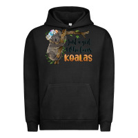 Pigment Black just a girl who loves koalas Urban Hoodie - BarkalooDesign