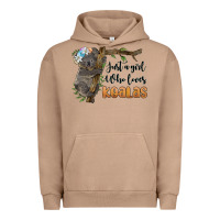 Pigment Burro just a girl who loves koalas Urban Hoodie - BarkalooDesign