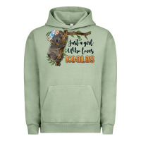 Pigment Oil Green just a girl who loves koalas Urban Hoodie - BarkalooDesign