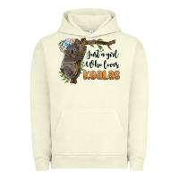 Pigment Pistachio just a girl who loves koalas Urban Hoodie - BarkalooDesign