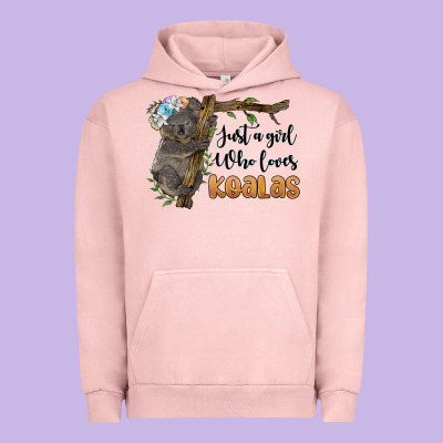 Just A Girl Who Loves Koalas Urban Hoodie Designed By Barkaloodesign