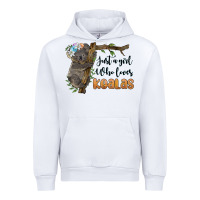 White just a girl who loves koalas Urban Hoodie - BarkalooDesign
