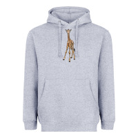 Heather Grey baby giraffe Heavyweight Hoodie - LillyAllenDesigns