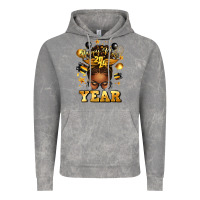 Cloud Rock happy new year afro messy bun Vintage Hoodie - texasbilliewilder