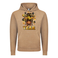 Vintage Coffee happy new year afro messy bun Vintage Hoodie - texasbilliewilder