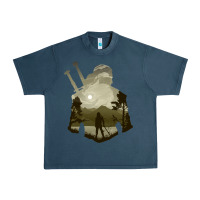 Midnight Navy the witcher geralt hero sword companion minima list illusion art Urban Heavy Tee - tuanDangUi