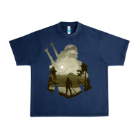 Navy the witcher geralt hero sword companion minima list illusion art Urban Heavy Tee - tuanDangUi