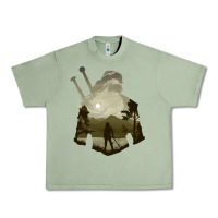 Oil Green the witcher geralt hero sword companion minima list illusion art Urban Heavy Tee - tuanDangUi