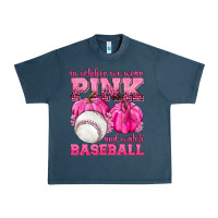 Midnight Navy In October We Wear Pink and Watch Baseball Urban Heavy Tee - texasbilliewilder