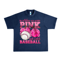 Navy In October We Wear Pink and Watch Baseball Urban Heavy Tee - texasbilliewilder