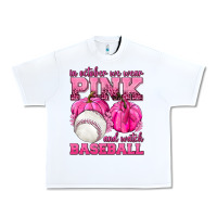 White In October We Wear Pink and Watch Baseball Urban Heavy Tee - texasbilliewilder