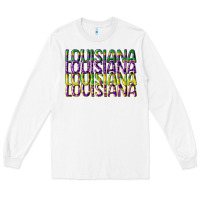 White louisiana mardi gras Long Sleeve Tee - CowGirlArtShop