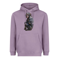 Lavender Chimpanzee Illustrations Heavyweight Hoodie - LillyAllenDesigns
