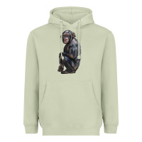 Matcha Chimpanzee Illustrations Heavyweight Hoodie - LillyAllenDesigns