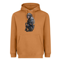Meerkat Chimpanzee Illustrations Heavyweight Hoodie - LillyAllenDesigns