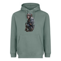 Sage Chimpanzee Illustrations Heavyweight Hoodie - LillyAllenDesigns
