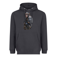 Smoke Chimpanzee Illustrations Heavyweight Hoodie - LillyAllenDesigns