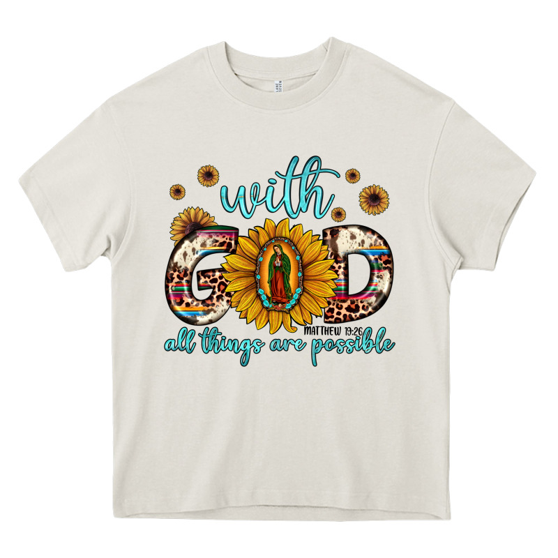With God All Things Are Possible Matthew 19 26 Heavy Core Tee by JahusDesignShop | Teevron