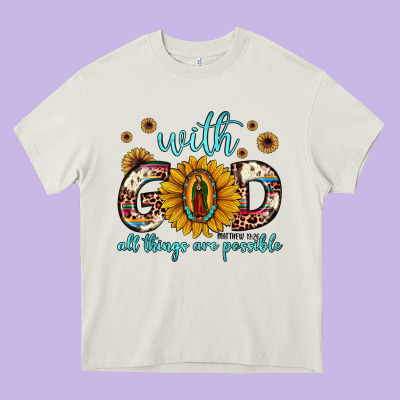 With God All Things Are Possible Matthew 19 26 Heavy Core Tee Designed By Jahusdesignshop