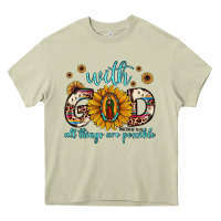 Mossy with god all things are possible matthew 19 26 Heavy Core Tee - JahusDesignShop