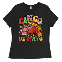 Black cinco de mayo truck Ladies Tee - LillyAllenDesigns