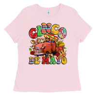 Bubblegum Pink cinco de mayo truck Ladies Tee - LillyAllenDesigns