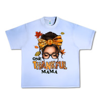 Grape Ice one thankful mama afro messy bun Urban Heavy Tee - texasbilliewilder