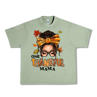 Oil Green one thankful mama afro messy bun Urban Heavy Tee - texasbilliewilder