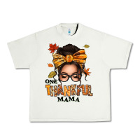 Pistachio one thankful mama afro messy bun Urban Heavy Tee - texasbilliewilder