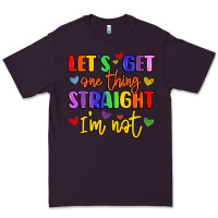 Plum celebrate pride with colorful text Premium Tee - LillyAllenDesigns