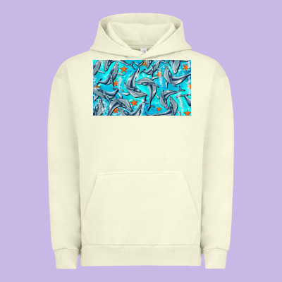 Humpback Whale Cup Urban Hoodie Designed By Barkaloodesign