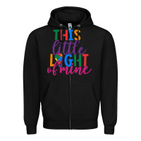Black This Little Light Of Mine Zipper Hoodie - CowhideDigitalArt