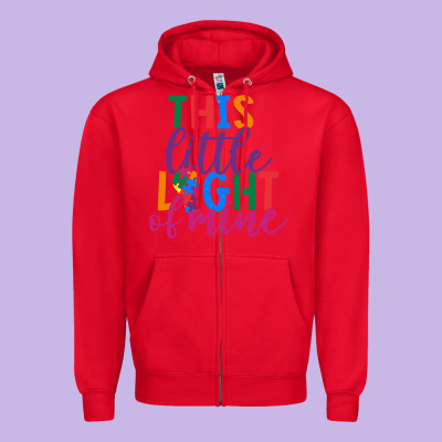 This Little Light Of Mine Zipper Hoodie Designed By Cowhidedigitalart