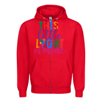 Red This Little Light Of Mine Zipper Hoodie - CowhideDigitalArt