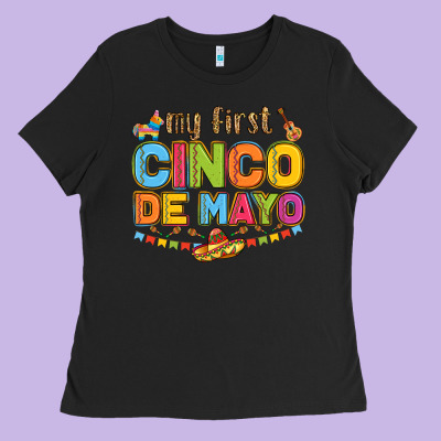 My First Cinco De Mayo Ladies Tee Designed By Lillyallendesigns
