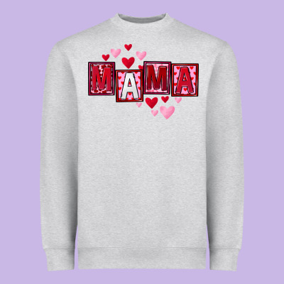 Mother's Day Mama Hearts Heavyweight Sweatshirt Designed By Fadigitalartstudio