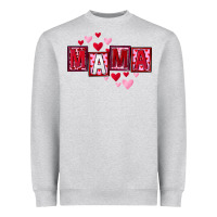 Heather Grey Mother's Day mama hearts Heavyweight Sweatshirt - FaDigitalArtStudio