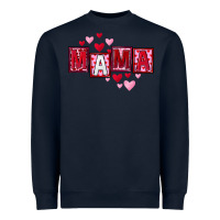 Navy Mother's Day mama hearts Heavyweight Sweatshirt - FaDigitalArtStudio