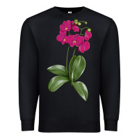 Black Moth Orchid Premium Sweatshirt - LillyAllenDesigns