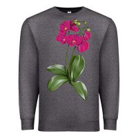 Charcoal Heather Moth Orchid Premium Sweatshirt - LillyAllenDesigns
