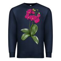Navy Moth Orchid Premium Sweatshirt - LillyAllenDesigns