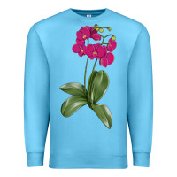 Ocean Blue Moth Orchid Premium Sweatshirt - LillyAllenDesigns