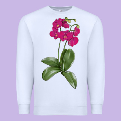 Moth Orchid Premium Sweatshirt Designed By Lillyallendesigns