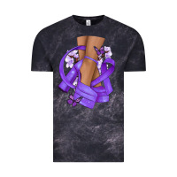 Cloud Black Cancer diva purple ribbon Vintage Tee - NancyCooperArtShop