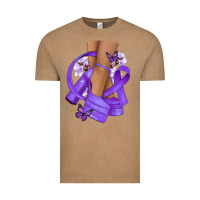 Vintage Coffee Cancer diva purple ribbon Vintage Tee - NancyCooperArtShop